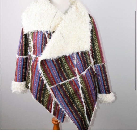 UNIF Colorful Tribal Fur Jacket - Picture 2 of 5